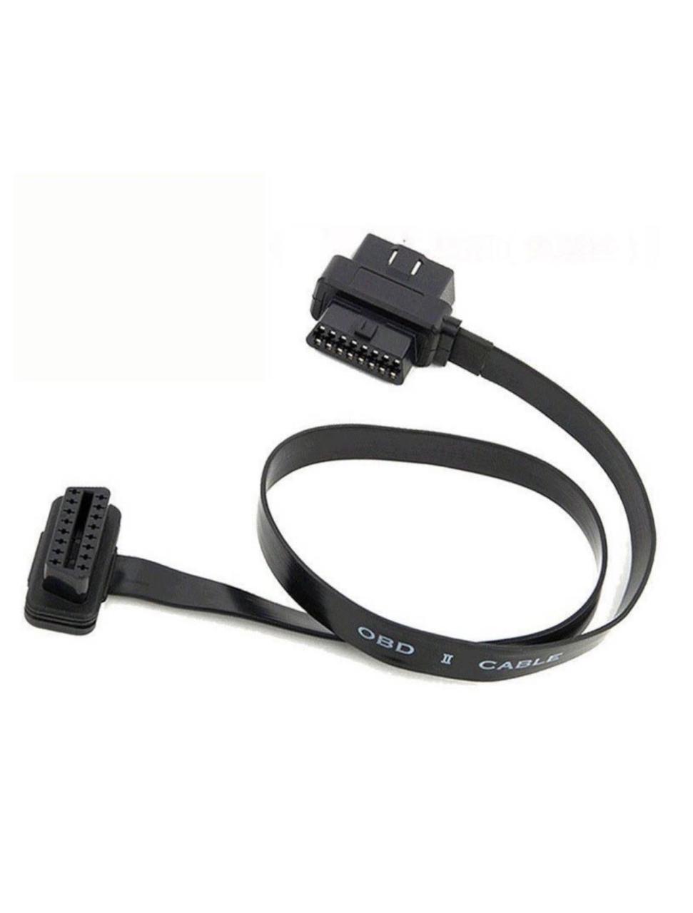 Car OBD2 Extension Cable: 1- to -2 Flat Cable for Multi - Device Use
