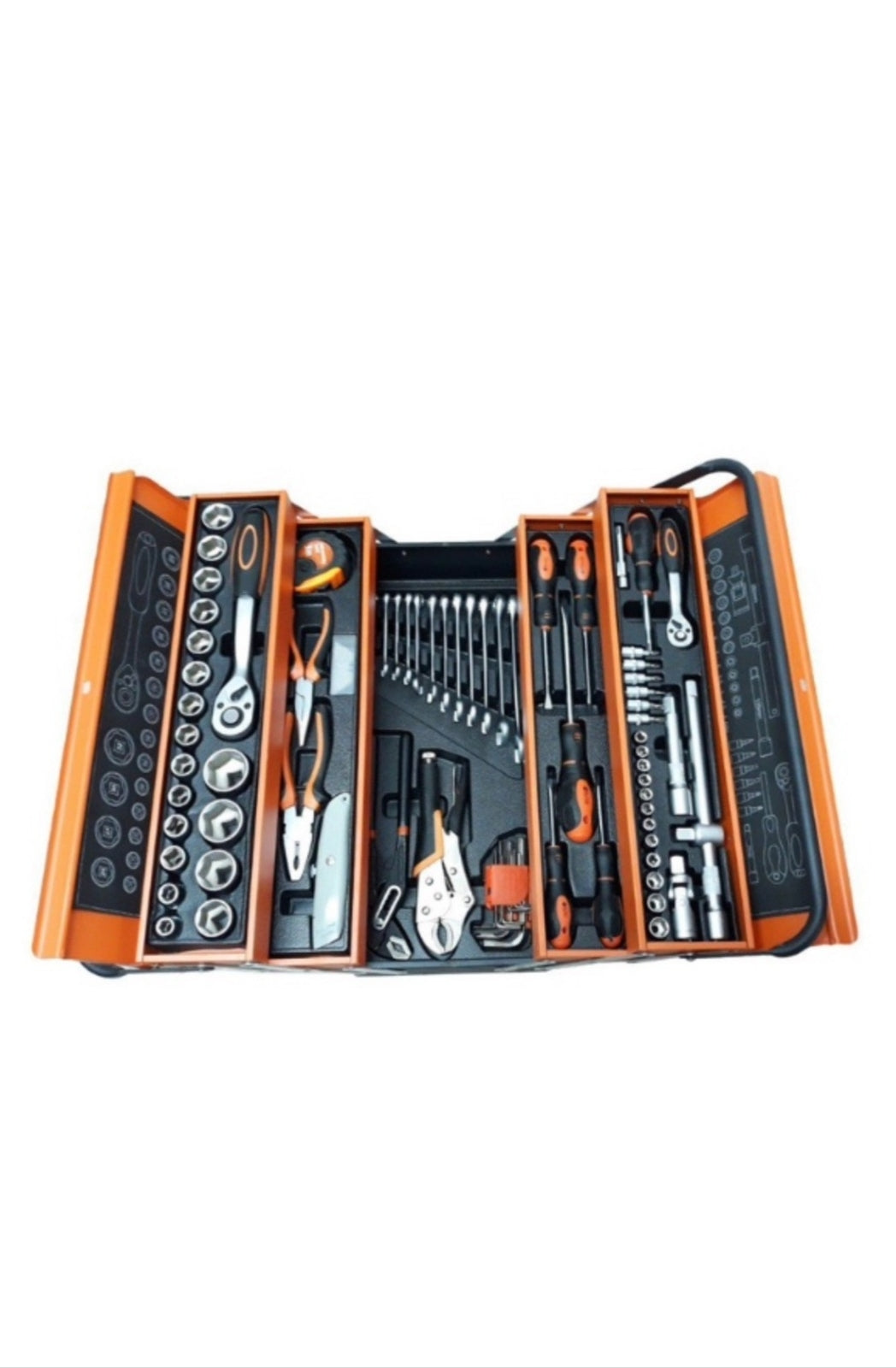 85 Piece Tool Box Set With Metal - 1/4" & 1/2"