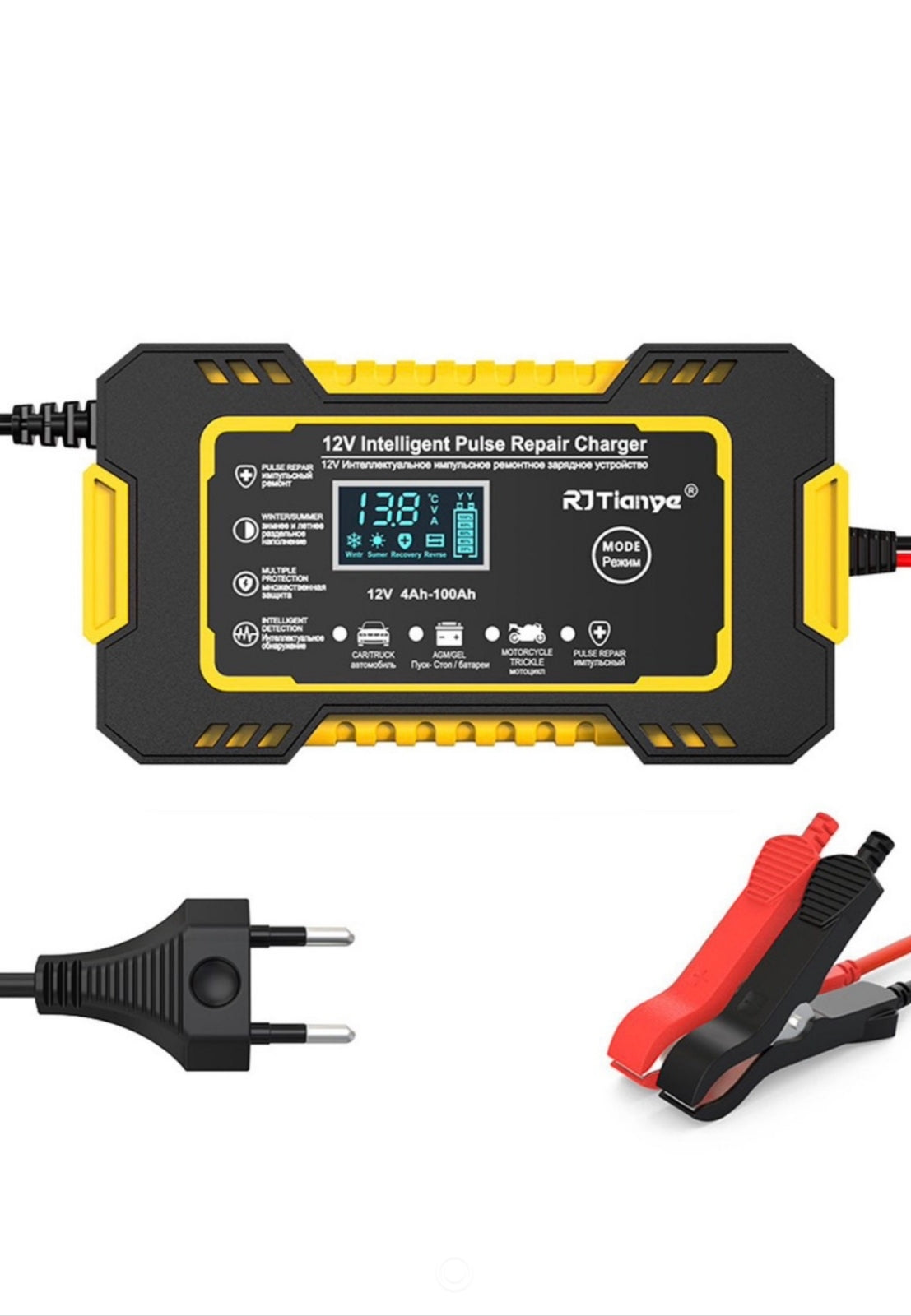 Battery Charger 12V 6A Intelligent Repair

Charger with LCD Display